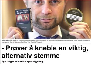 KRITISK: FpU-leder Atle Simonsen gikk ut mot egen regjering i Dagbladet onsdag. FOTO: Faksimile, dagbladet.no