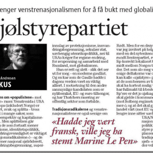 Jeg er jo en slags fascist da, så ja, haha